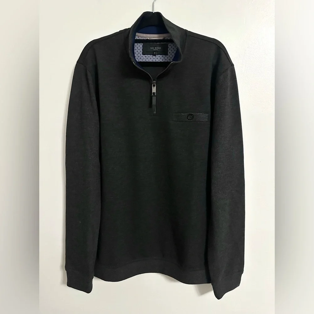 Ted Baker London Curbing Quarter Zip Pullover Sweater
